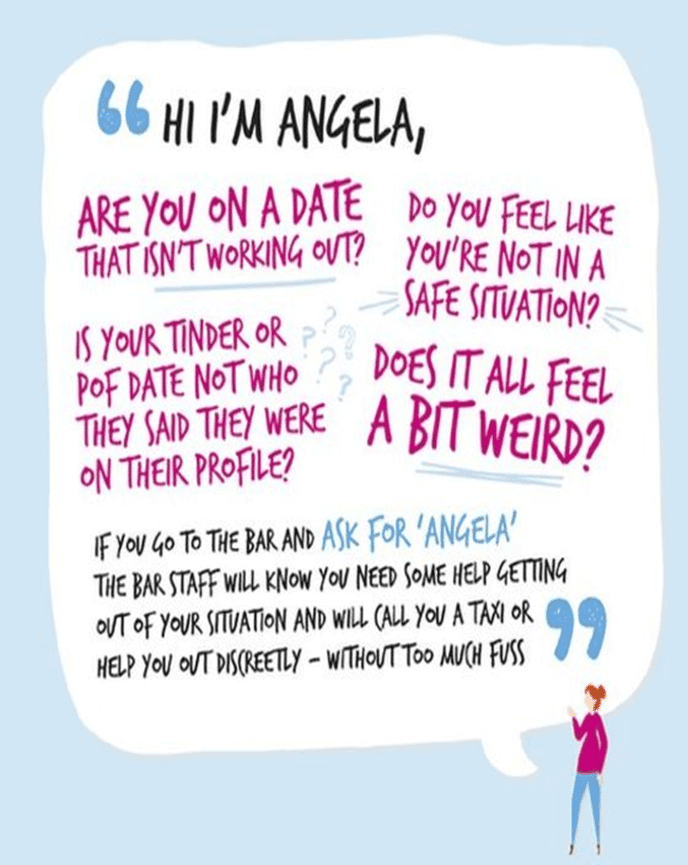 Ask for angela campaign poster