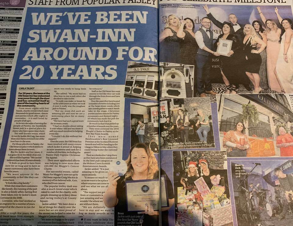 Press coverage for Swan 20th anniversary