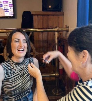 women smiling